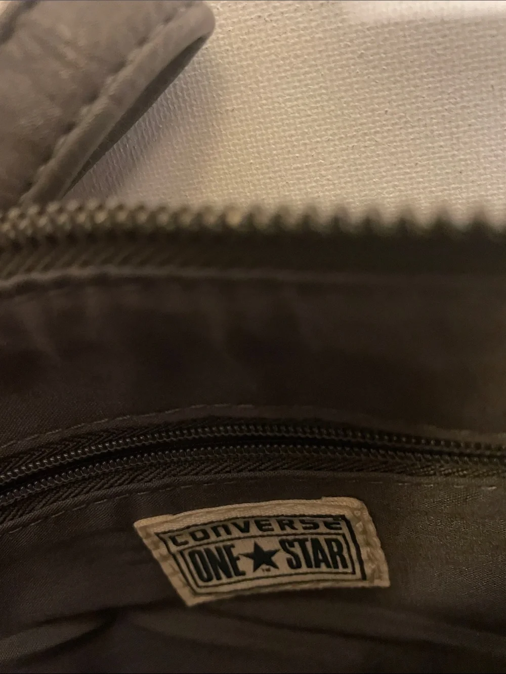 Converse Gray Wristlet Clutch with Grommet Trim
